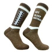 Mens Eat Sleep Football Socks Funny Pigskin Gridiron Lovers Footwear