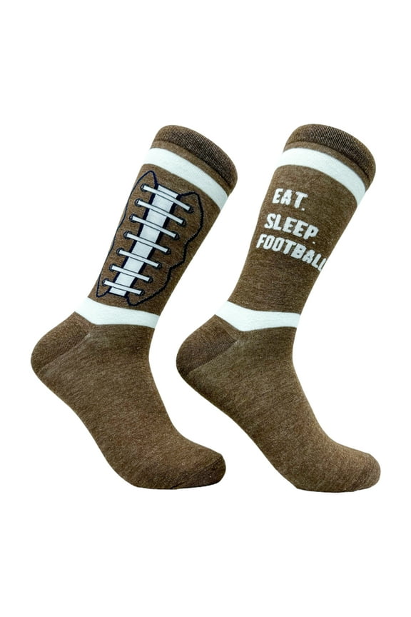 Men's Eat Sleep Football Socks Funny Pigskin Gridiron Lovers Footwear