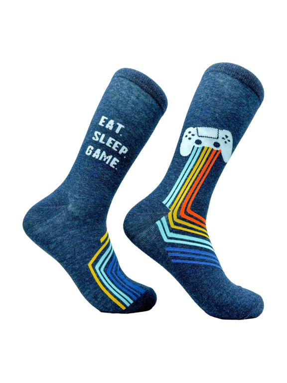 Men's Eat Sleep Game Socks Funny Cool Video Games Lover Footwear