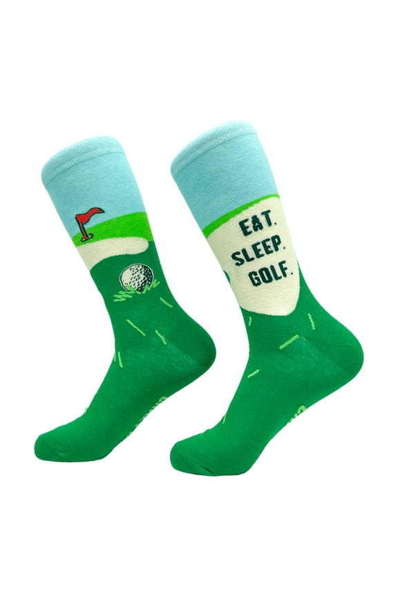 Men's Eat Sleep Golf Socks Funny Cool Hole In One Golfing Club Footwear