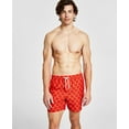 thumbnail image 1 of Men's Eco Geo Print Drawstring Swim Trunks Orange Maya Print XXL, 1 of 1