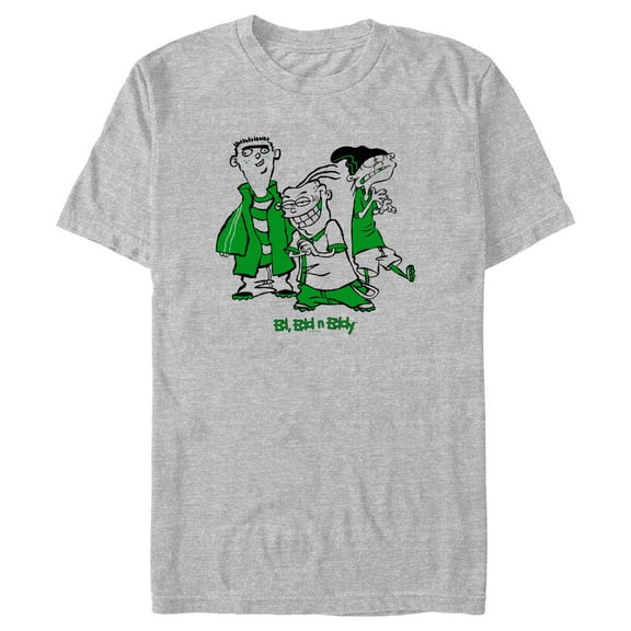 Men's Ed, Edd n Eddy Green Characters  Graphic Tee Athletic Heather 2X Large