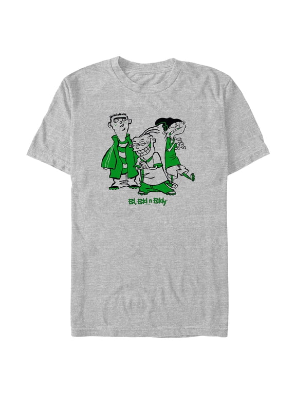 Men's Ed, Edd n Eddy Green Characters Graphic Tee Athletic Heather Large