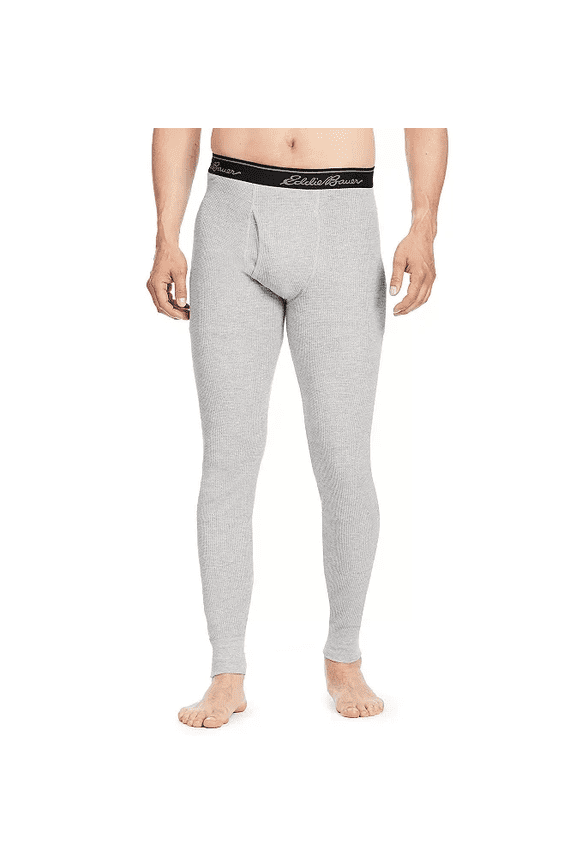 Men's Eddie Bauer Baselayer Cotton Waffle Pants, Size: Medium, Grey