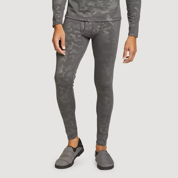 Men's Eddie Bauer Heavyweight Mini Grid Fleece Pants, Camo Gray, Large