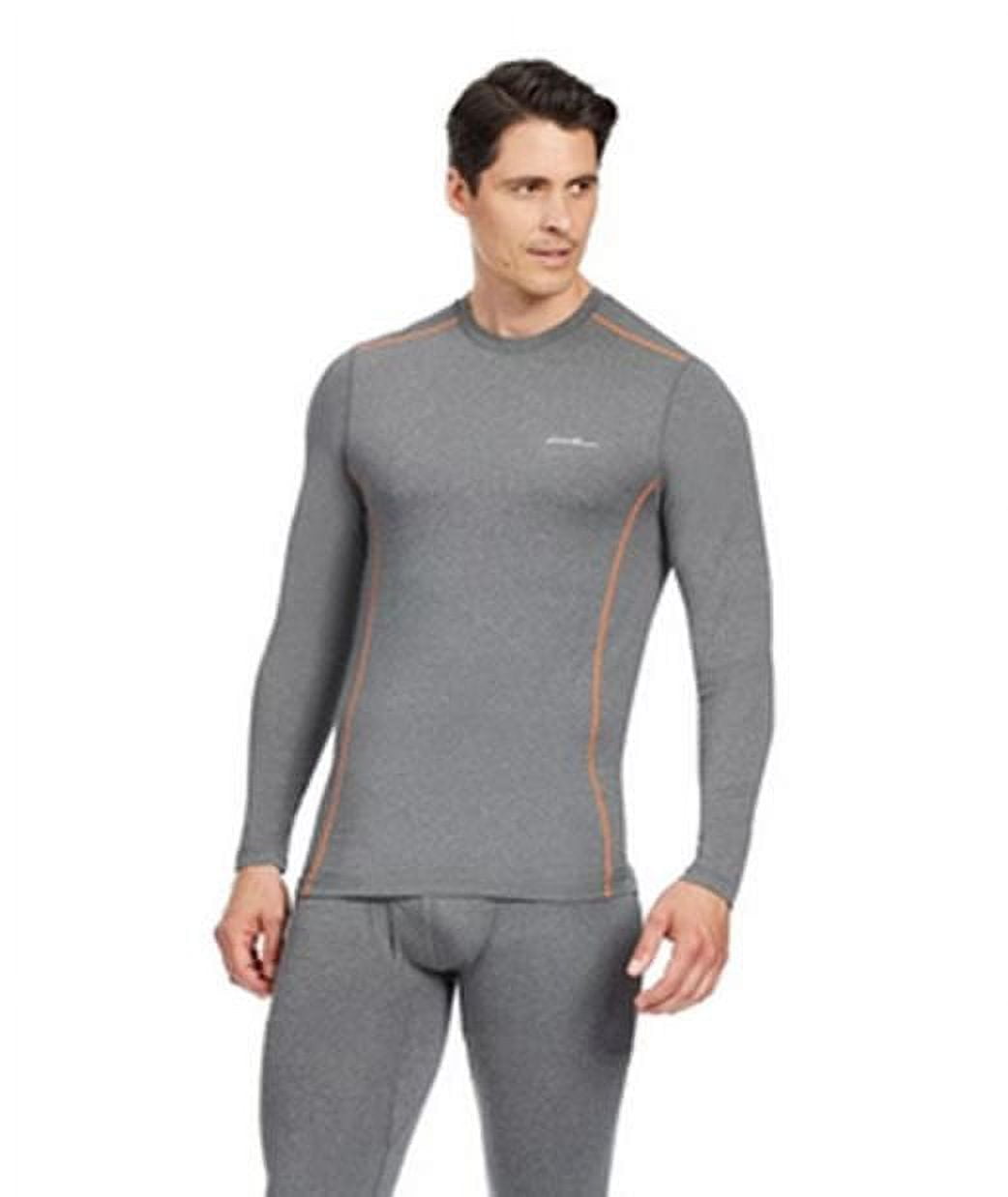 Men's Eddie Bauer Lightweight Long Sleeve Baselayer Top Gray Large
