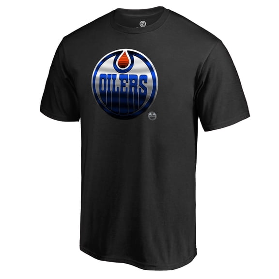 Men's Edmonton Oilers Black Midnight Mascot T-Shirt