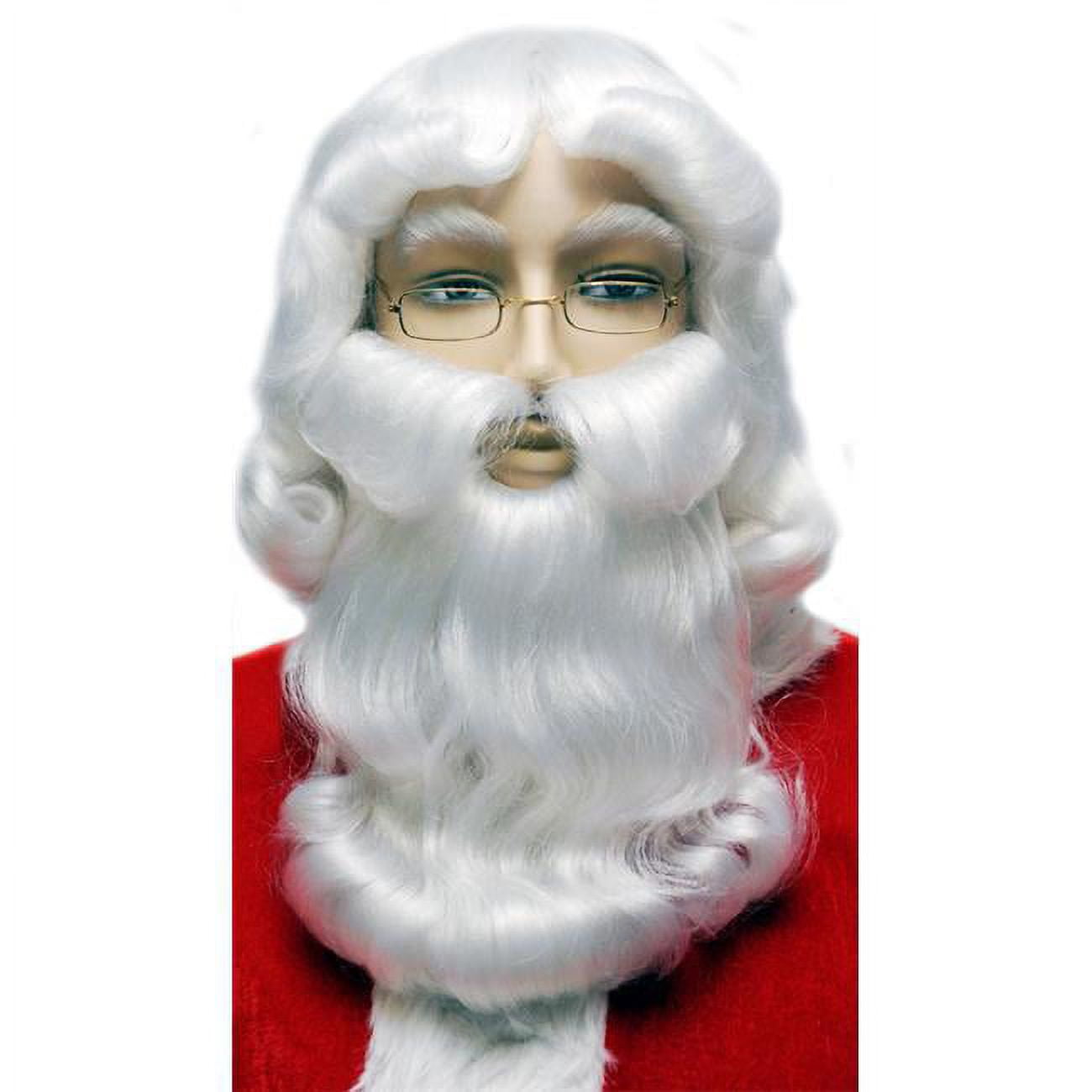 Luxurious White Curly Beard and Wig Set