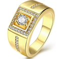 thumbnail image 1 of Men's Eight Hearts And Eight Diamonds Zircon Classic Gold Ring, 1 of 1