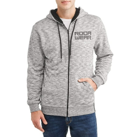 Men's El Capo Sherpa Hoody space dyed fleece with sherpa lining, full zip hoody