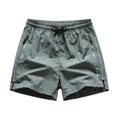 thumbnail image 1 of Men's Elastic Breathable Quick Drying Three Quarter Shorts, Solid Color, Side Stitching, Nylon and Spandex, for Sports and Daily Use, 1 of 3