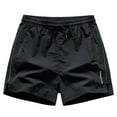 thumbnail image 1 of Men's Elastic Breathable Quick Drying Three Quarter Shorts, Solid Color, Side Stitching, Nylon and Spandex, for Sports and Daily Use, 1 of 7