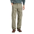 thumbnail image 1 of Men's Elastic Drawstring Waist Cargo Pants Stretch Relaxed Straight Leg Multi Side Pocket Breathable Twill Fabric Casual Outdoor Work Long Trousers For Male, 1 of 5