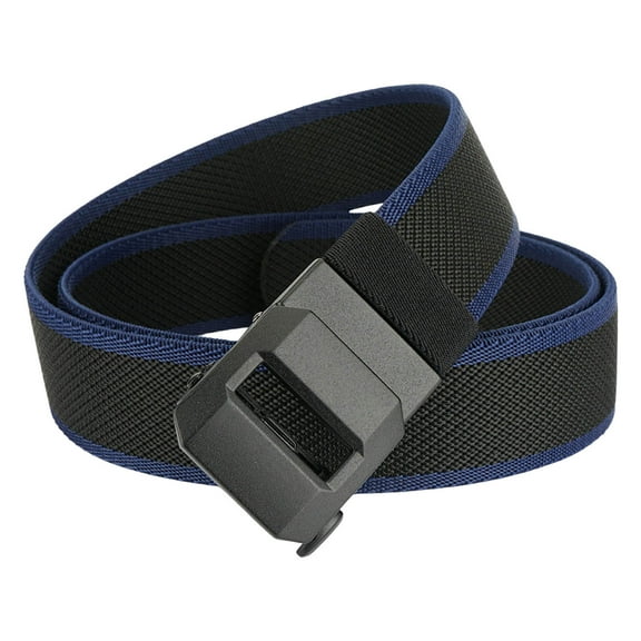 Men's Elastic Elastic Waistband Business Casual Nylon Peplum Belt Without Teeth Automatic Buckle Belt