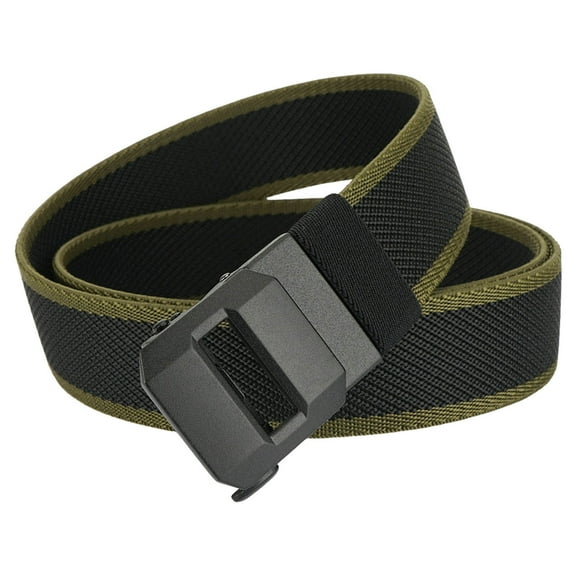 Men's Elastic Elastic Waistband Business Casual Nylon Peplum Belt Without Teeth Automatic Buckle Belt