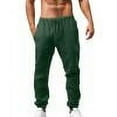 thumbnail image 1 of Men's Elastic Pants Color Breathable Loose Casual Pants Green, 1 of 6
