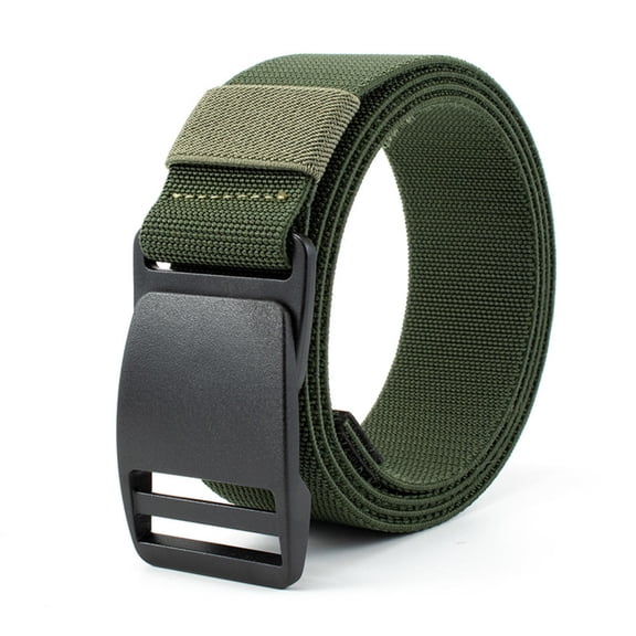 Men's Elastic Stretch Belts Breathable Canvas Web Belt for Men Women with No-Met