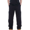 thumbnail image 1 of Men's Elastic Waist Cotton Ripstop Cargo Pants,Casual Relaxed Fit Lightweight Workwear Pull On Pants with Multi Pockets Size M-5XL Black, 1 of 8