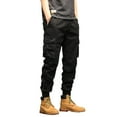 thumbnail image 1 of Men's Elastic Waist Cotton Trousers - Plus Size Lace-Up Loose Pants - Daily/Work/Shopping All Seasons, 1 of 5
