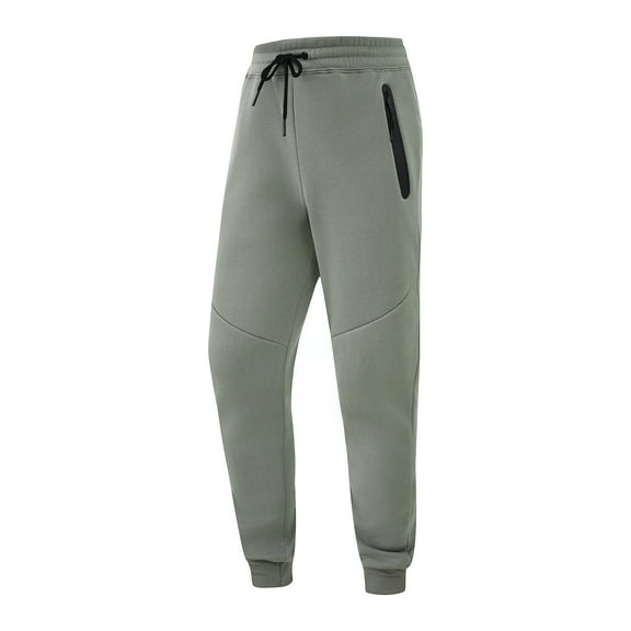 Men's Elastic Waist Hiking Pants Water Resistant Quick-Dry Lightweight Outdoor Sweatpants with Zipper Pockets
