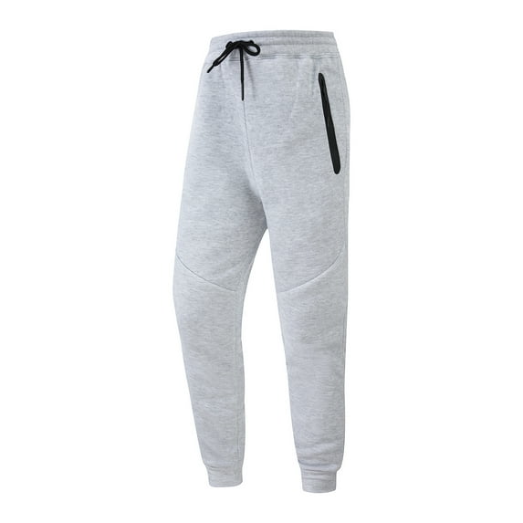 Men's Elastic Waist Hiking Pants Water Resistant Quick-Dry Lightweight Outdoor Sweatpants with Zipper Pockets