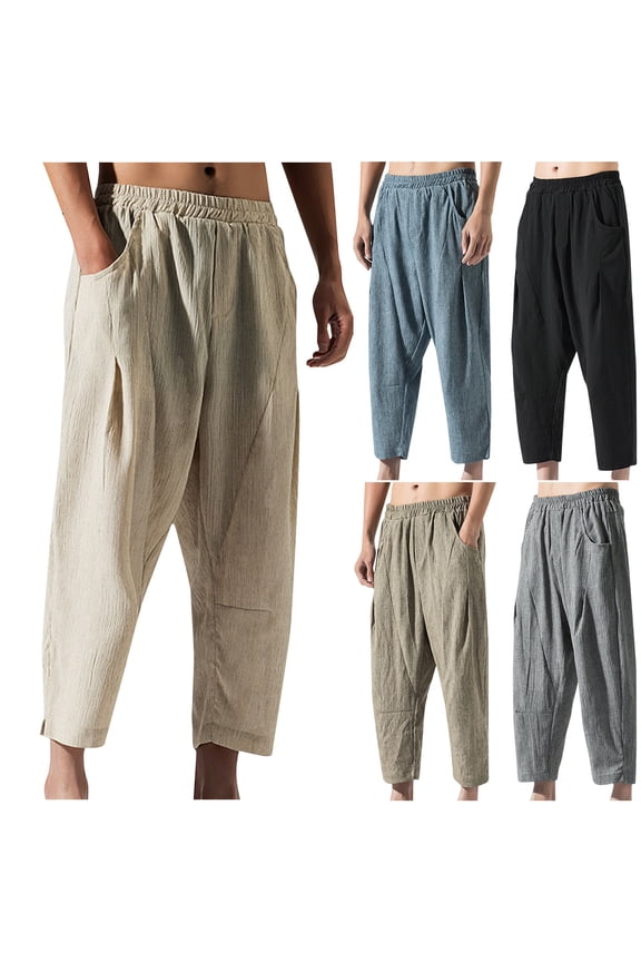 Men's Elastic Waist Lace Up Shorts Pants Bottoms for Fitness Exercise Home Workout Casual Daily Wear Comfortable Activewear | Ihhxva,Beige 2XL