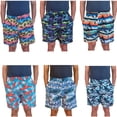 thumbnail image 1 of Men's Elastic Waist Swim Shorts, Swimming Trunks, Board Beach Swimwear, Bathing Suit w/ Two Side Packets, Inside Drawstring & Inner Mesh Lining, 1 of 3