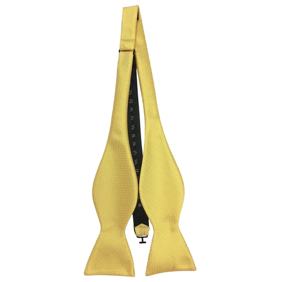 Men’s Elation Canary Formal Satin Self-Tie Bow Tie in a Variety of Colors by Spencer J’s Signature Satin Collection