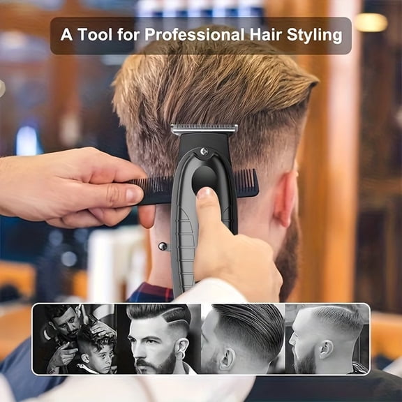 Men's Electric Beard Trimmer - Precision Zero-Gap Hair Clipper for Home and Travel Grooming