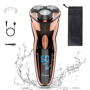Men's Electric Razor - 4D Rechargeable Wet Dry Shaver with Pop Up Trimmer, Waterproof Wet Dry Shaver Rotary