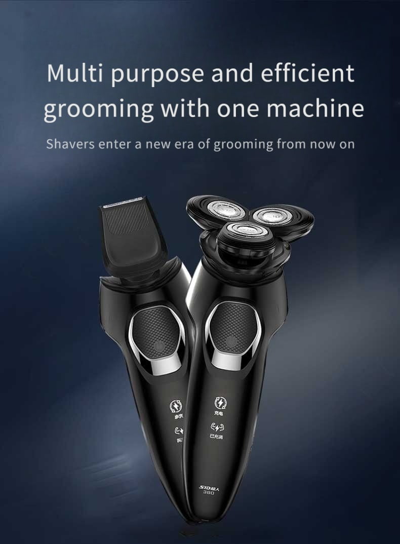 Men's Electric Razor, Men's Electric Shaver, 3-Blade Rotary Shaving ...