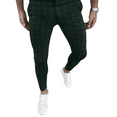 thumbnail image 1 of Men's Elegant Fashionable Characterful Plaid Casual Suit pants for all seasons  -WHITE-S, 1 of 5