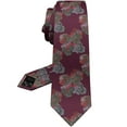 thumbnail image 1 of Men's Elegant Maroon Wedding Ties: Floral, Skinny & Cravat Burgundy Neckties for Groom, Father, and Groomsman - Perfect for Weddings in Dark Red, by Bow Tie House (Wine Red, Slim 2.35"), 1 of 6