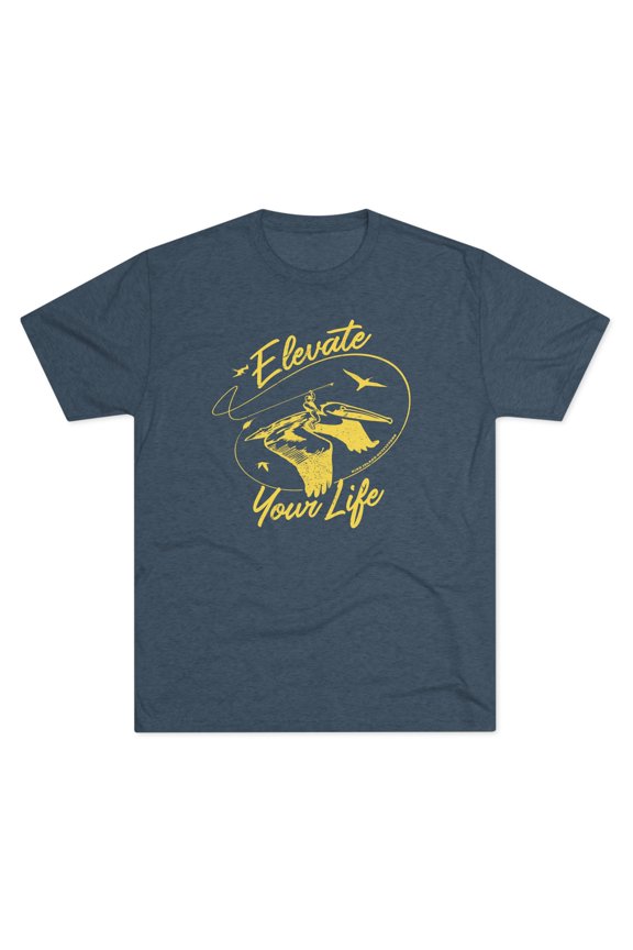 Men's "Elevate Your Life" Tri-Blend Crew Tee by Bird Island Outfitters