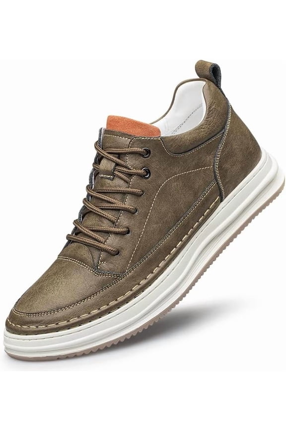 Men's Elevator Shoes Classic Casual Dress Increasing Height Oxford Shoes Casual Ankle Boots Outdoor Walking Shoes Slip On Sneakers