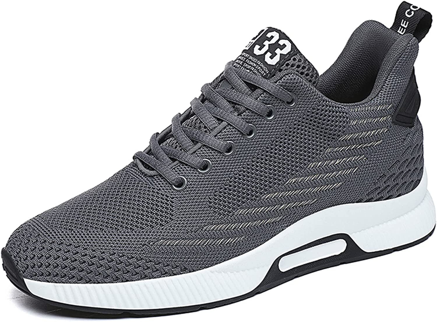 Men s Elevator Shoes Invisible Height Increase Sporty Sneakers Casual Lace Up Shoes Make You Taller Hight 6cm 2.36 Inches Hidden Heel