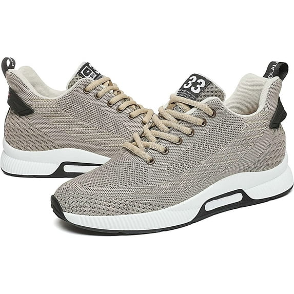 Men's Elevator Sneakers 2.36 Inch Invisible Height Increasing Lace up Fashion Sneakers