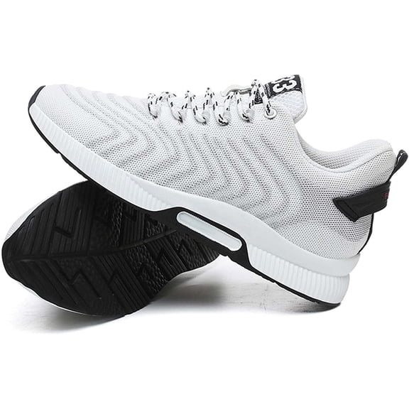 Men's Elevator Sneakers 2.36 Inch Invisible Height Increasing Lace up Fashion Sneakers
