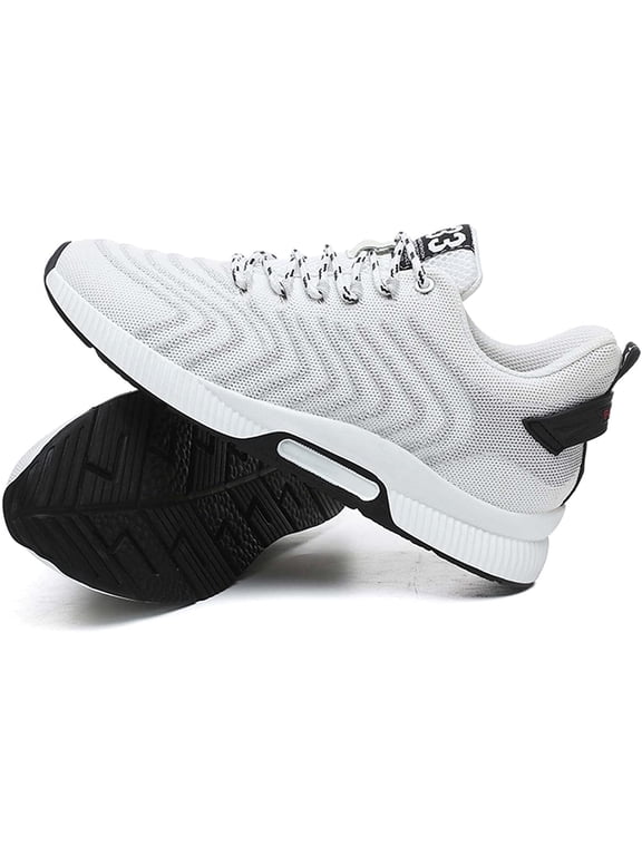 Men's Elevator Sneakers 2.36 Inch Invisible Height Increasing Lace up Fashion Sneakers