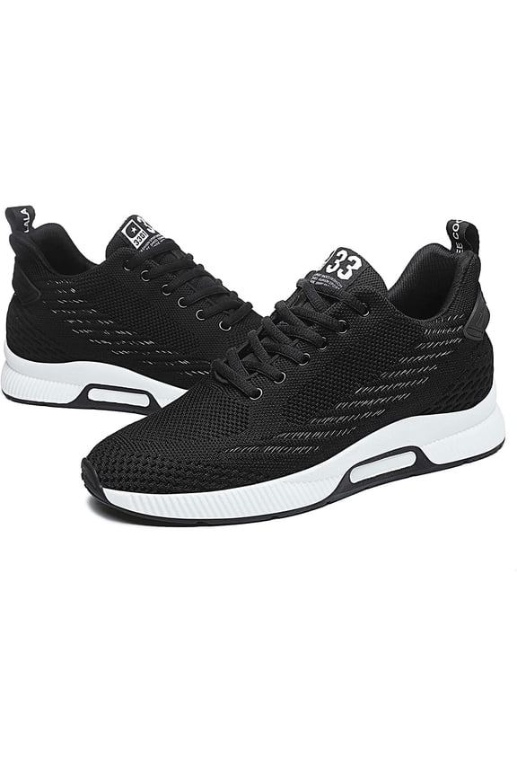 Men's Elevator Sneakers 2.36 Inch Invisible Height Increasing Lace up Fashion Sneakers