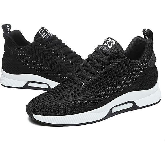 Men's Elevator Sneakers 2.36 Inch Invisible Height Increasing Lace up Fashion Sneakers