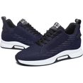 thumbnail image 1 of Men's Elevator Sneakers 2.36 Inch Invisible Height Increasing Lace up Fashion Sneakers, 1 of 14