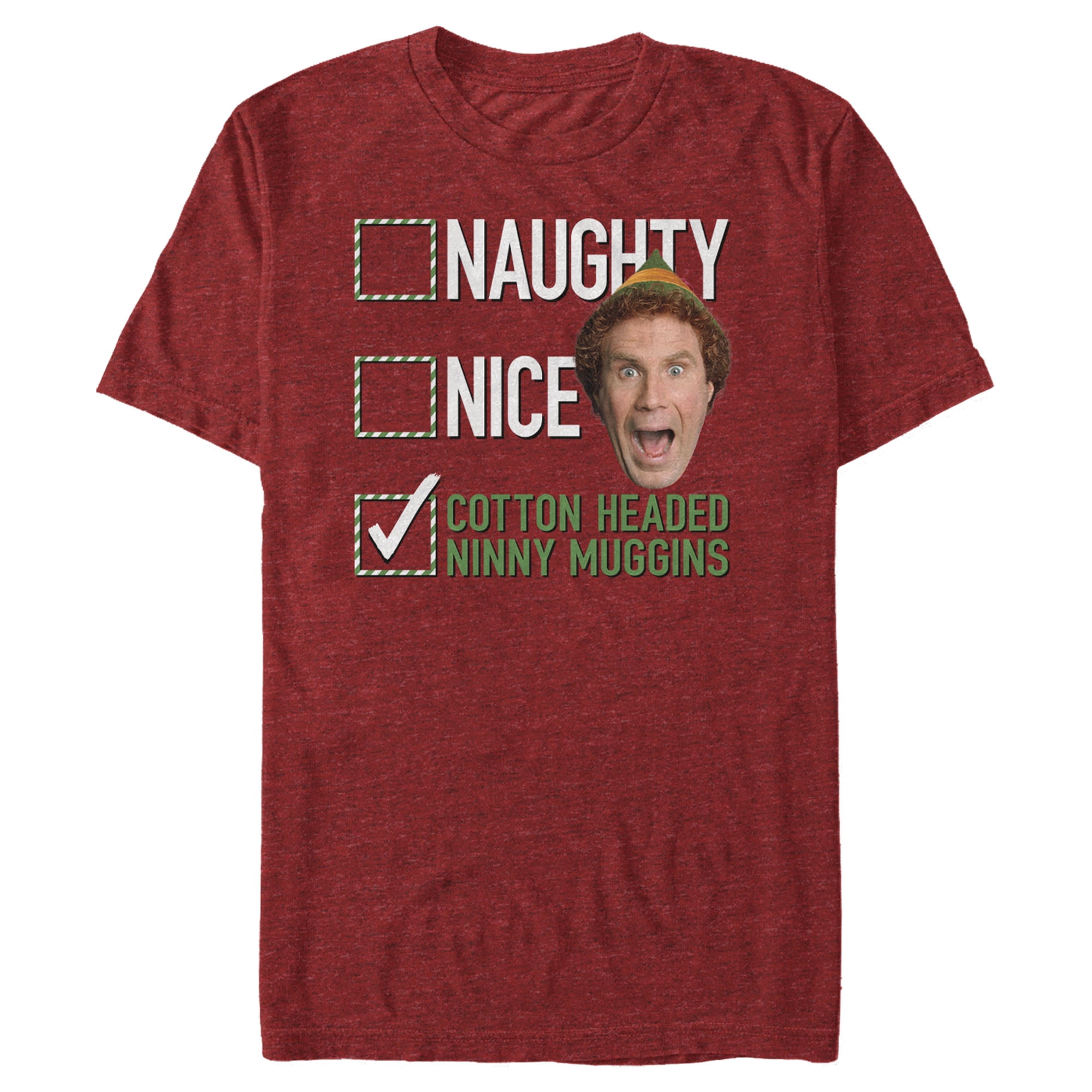 Men's Elf Buddy Checklist Graphic T-Shirt - Walmart.com