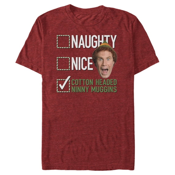 Men's Elf Buddy Checklist Graphic T-Shirt
