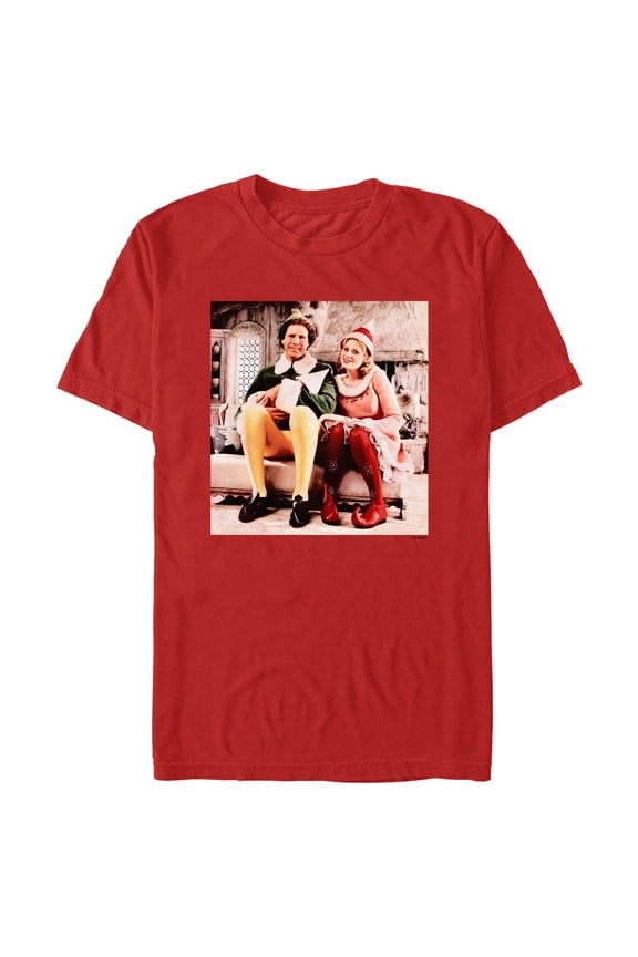 Men's Elf Buddy and Jovie Photo Graphic T-Shirt