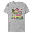 thumbnail image 1 of Men's Elf Christmas Cheer Loud Singing  Graphic Tee Athletic Heather Small, 1 of 5
