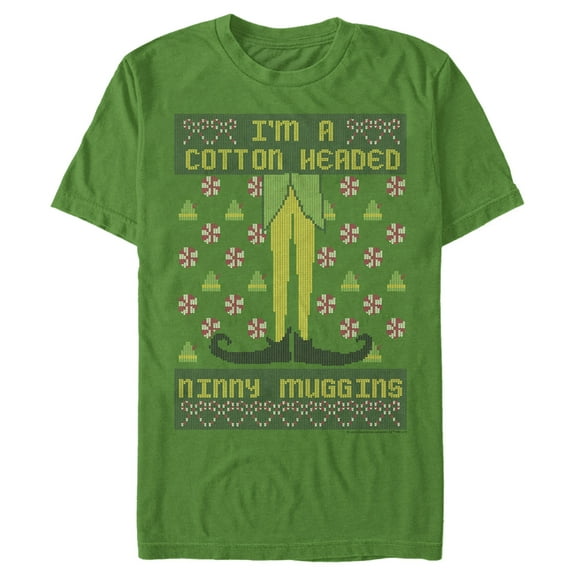 Men's Elf Pixel Cotton-Headed Ninny Muggins  Graphic T-Shirt