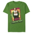 thumbnail image 1 of Men's Elf Santa I Know Him Quote Graphic Tee Kelly Green Small, 1 of 5