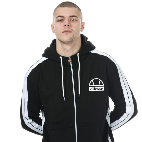 Men's Ellesse Full Zip Hoodie in Black
