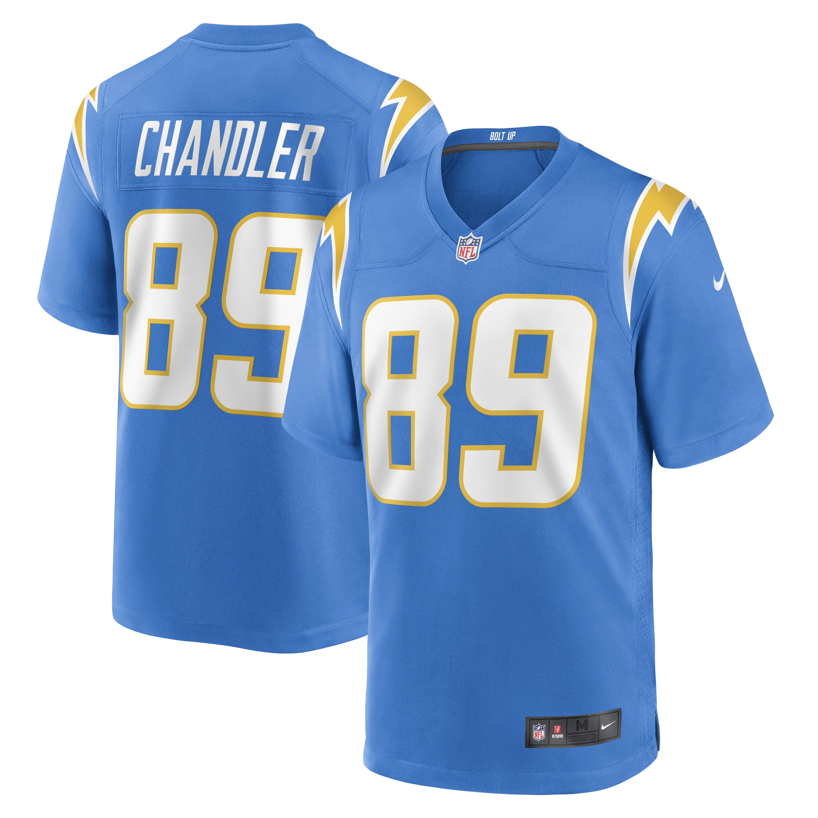 Men's Embroidery Jersey Los Angeles_Chargers Wes Chandler Powder Blue